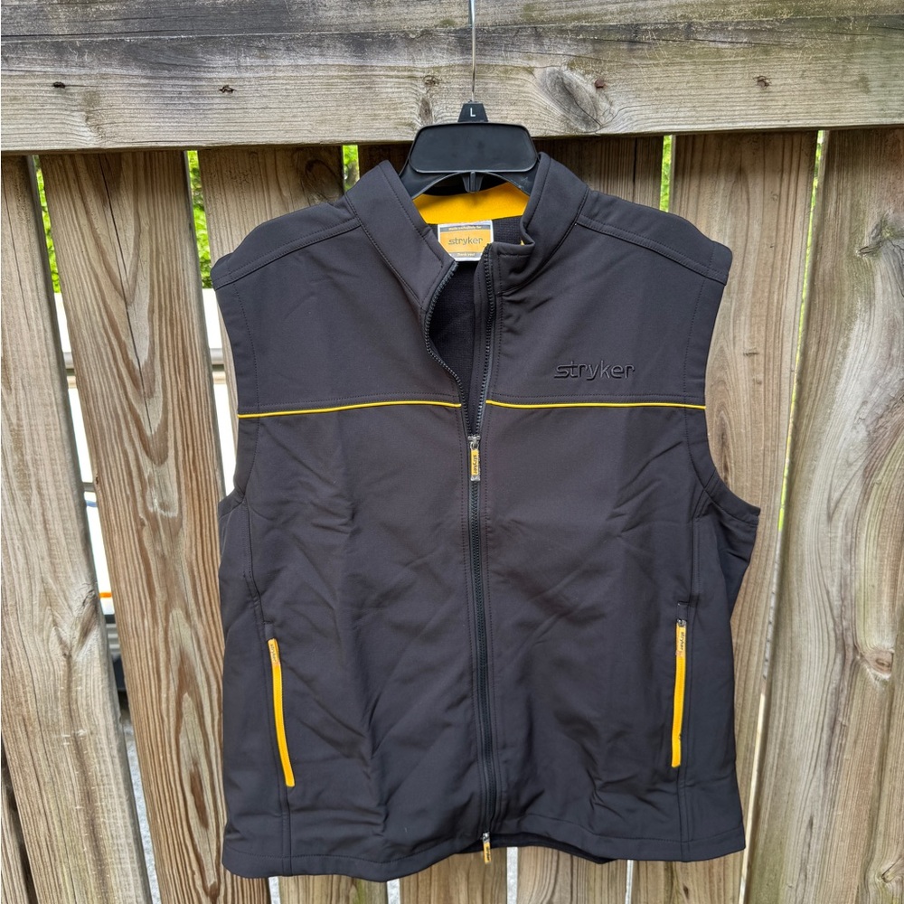 Men's Black Vest with Yellow Accents